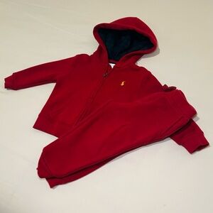 BUNDLE 3 - Ralph Lauren Red/Gray/Camo Zip Hoodie and Sweatpants Sets